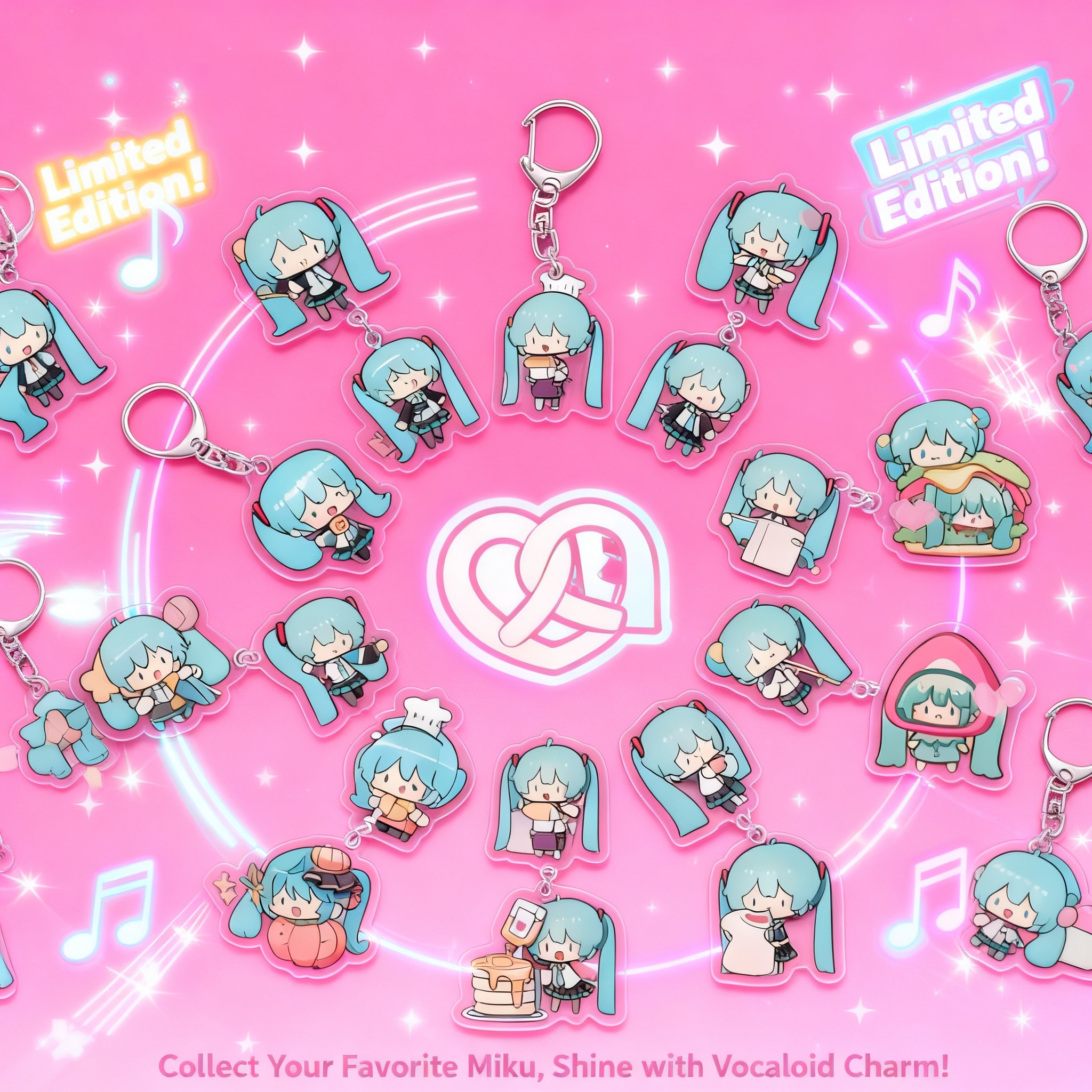 Phone Accessories Charms - Hatsune Miku Vocaloid Anime Acrylic Keychain