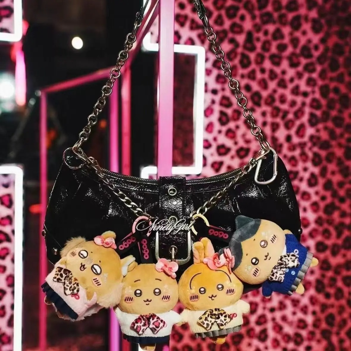 Phone Accessories Charms - jiyi Usagi Momonga Plush Keychain Leopard
