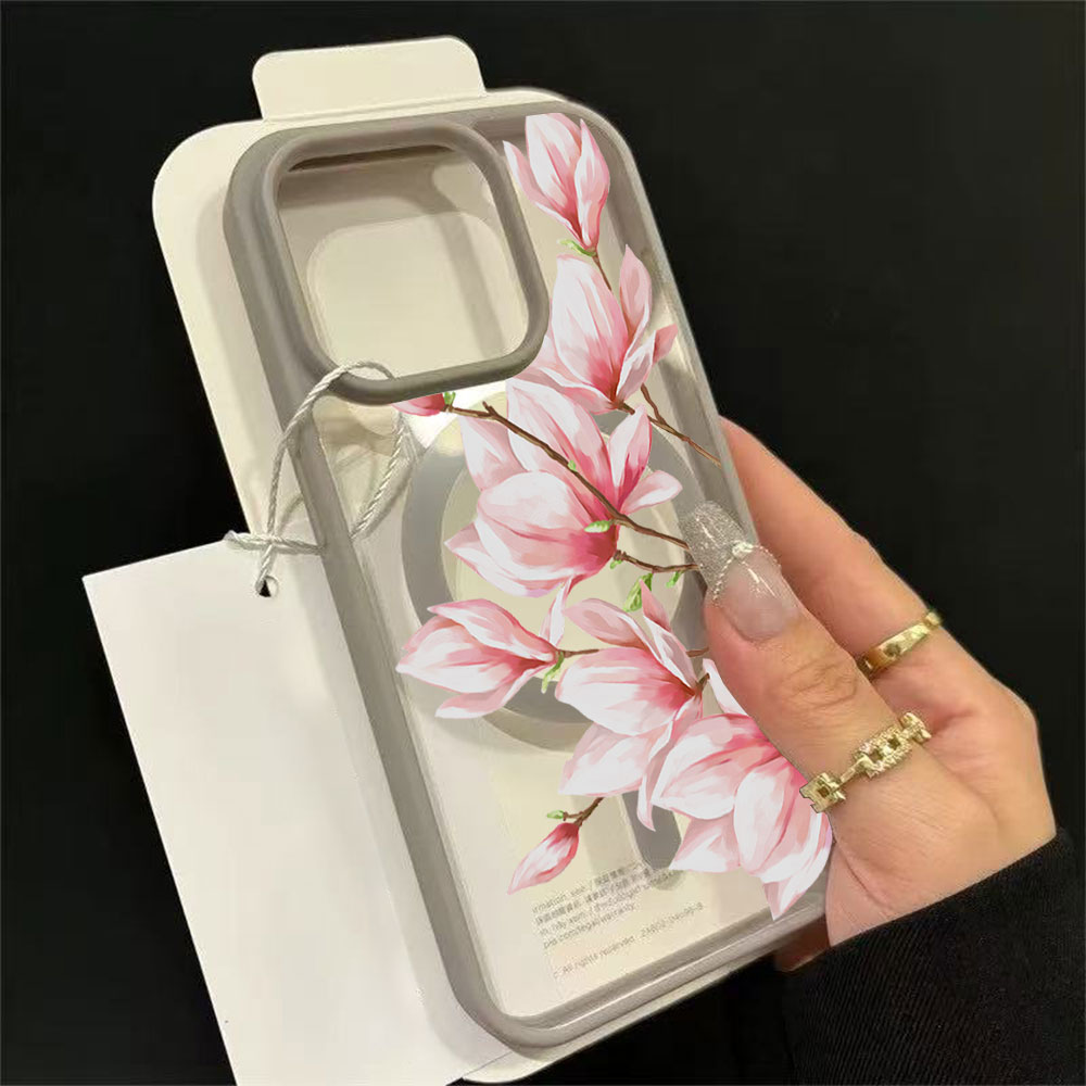 Magnetic Phone Case - Fashion Flower Magnetic Phone Case For