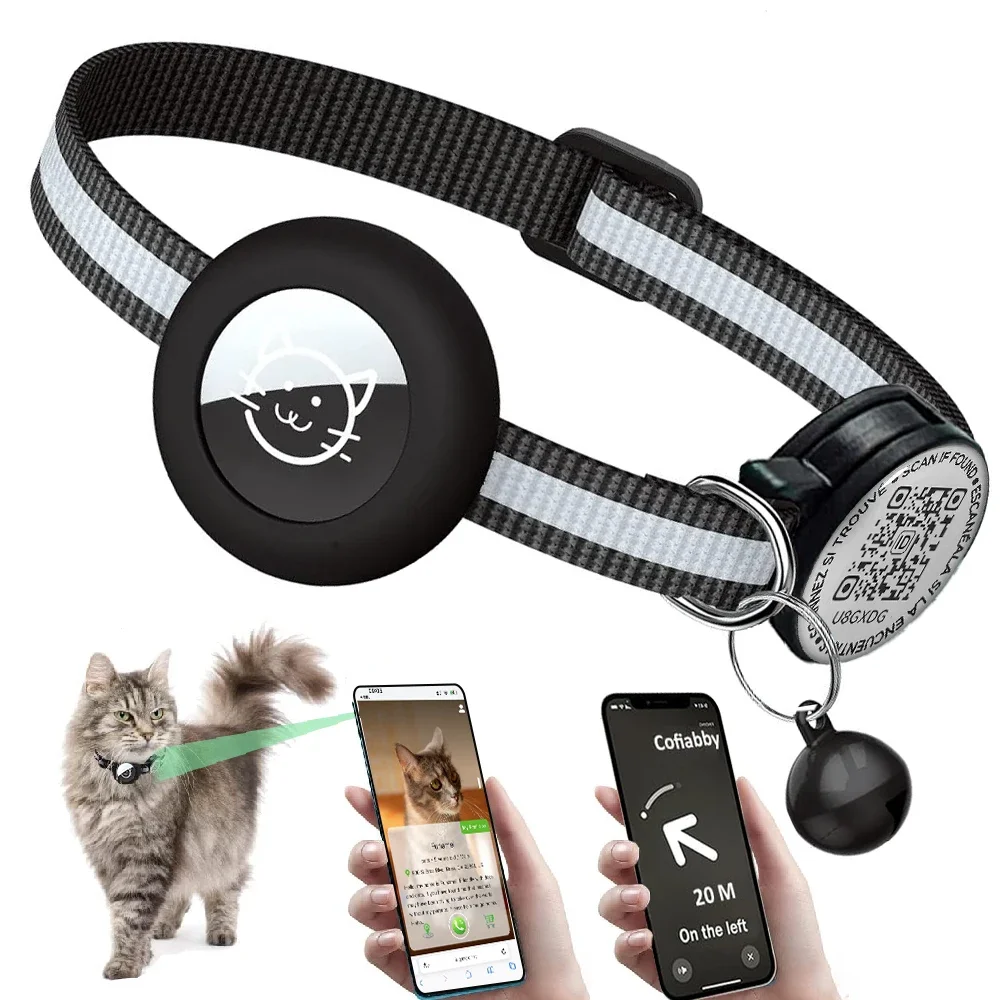 Airtag Holder Case - GPS Tracker Cat Collar with QR