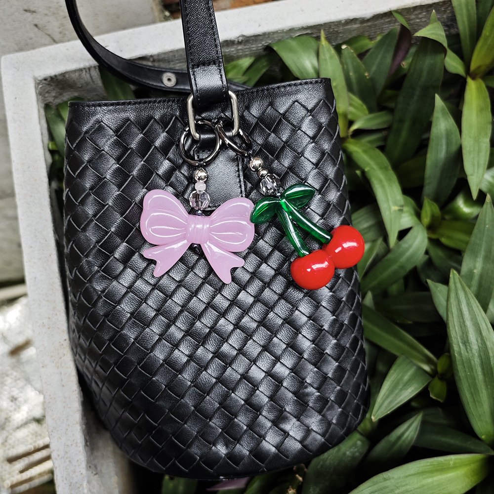 Phone Accessories For Girls - HERLOOK Big Cherry Bag Charm Keychain
