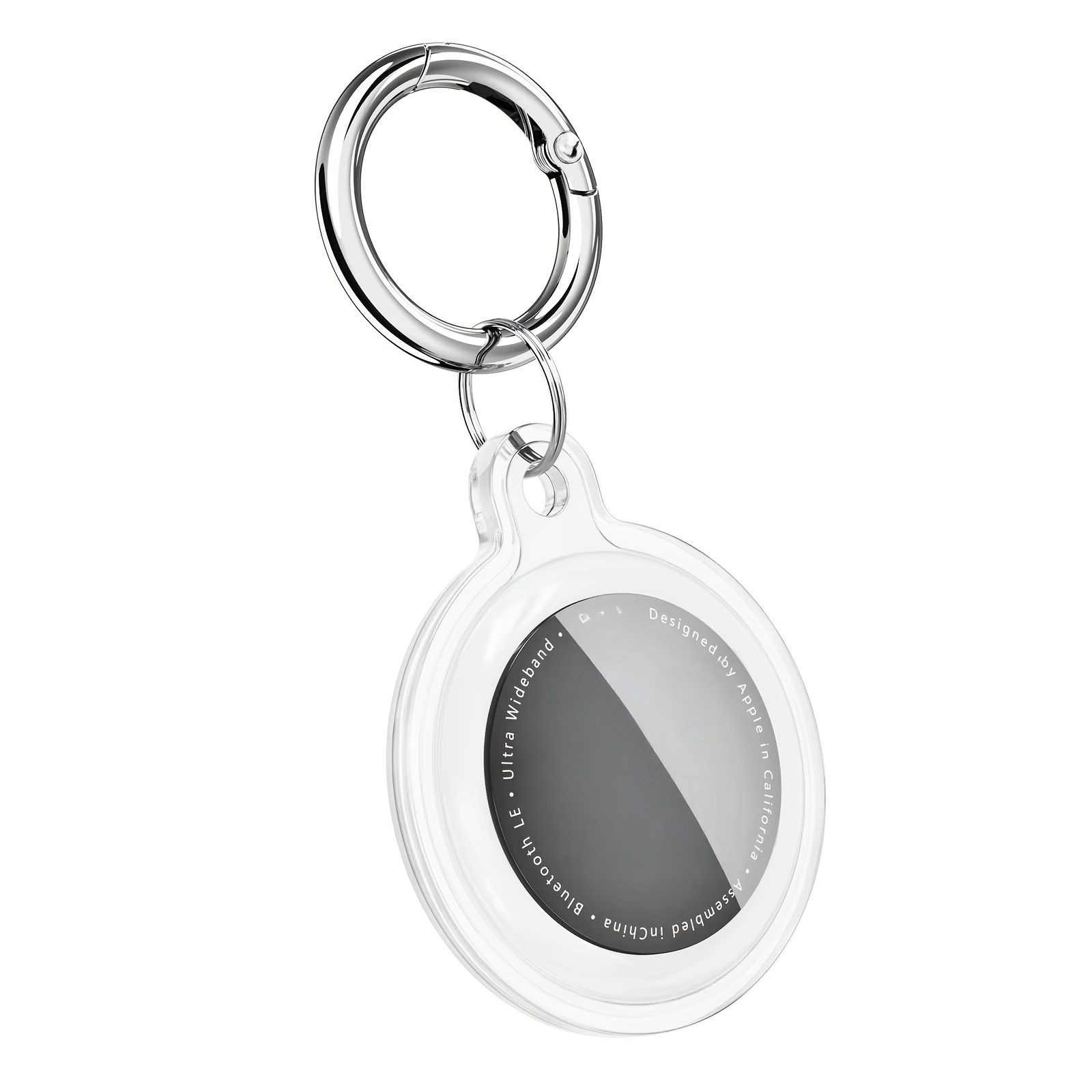 Airtag Holder Case - 1pc Random Color Keychain Holder Transparent