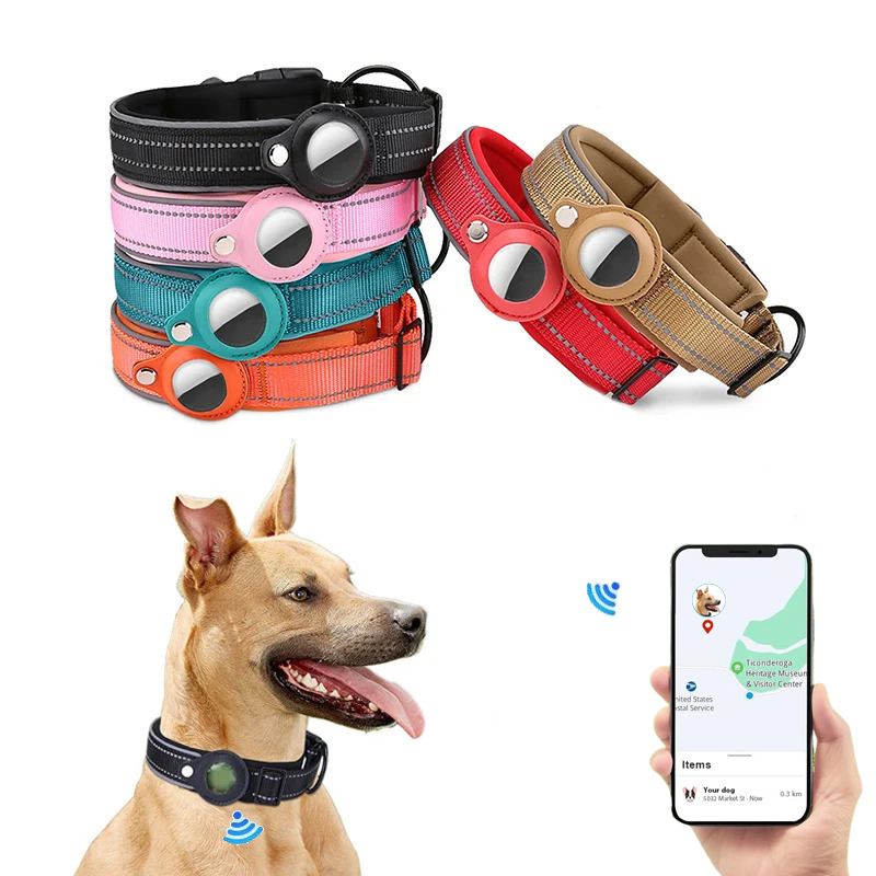 Airtag Holder Case - Waterproof Anti-Lost Dog Collar Padded Collars