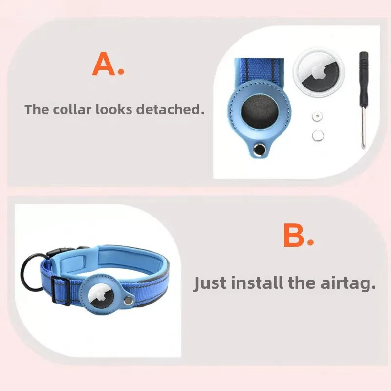 AirTag Dog Collar Reflective D - Airtag Holder Case ulasan dan harga