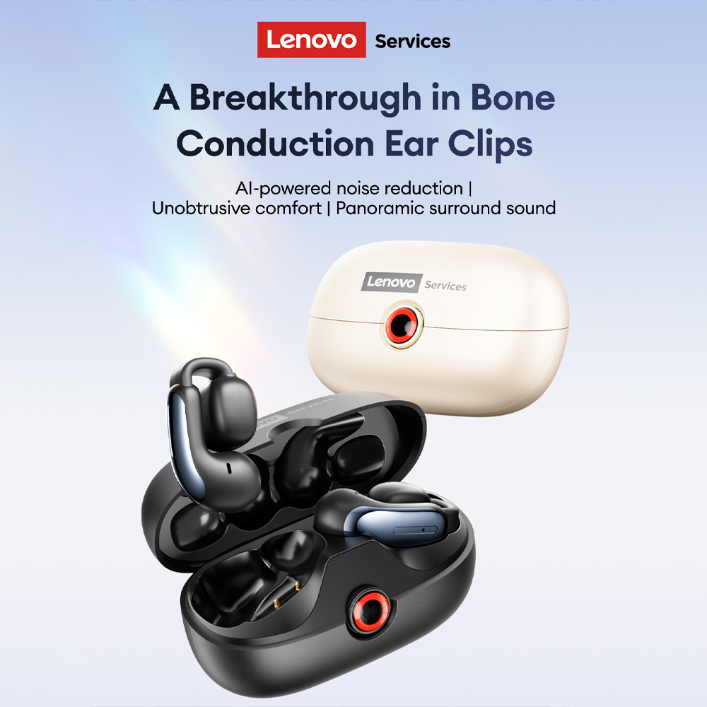 Lenovo LES-108 Bone Conduction - Wireless Earbuds Case ulasan dan harga
