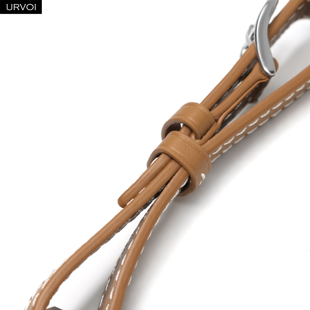 URVOI Leather Luggage Tag for  - Airtag Holder Case ulasan dan harga