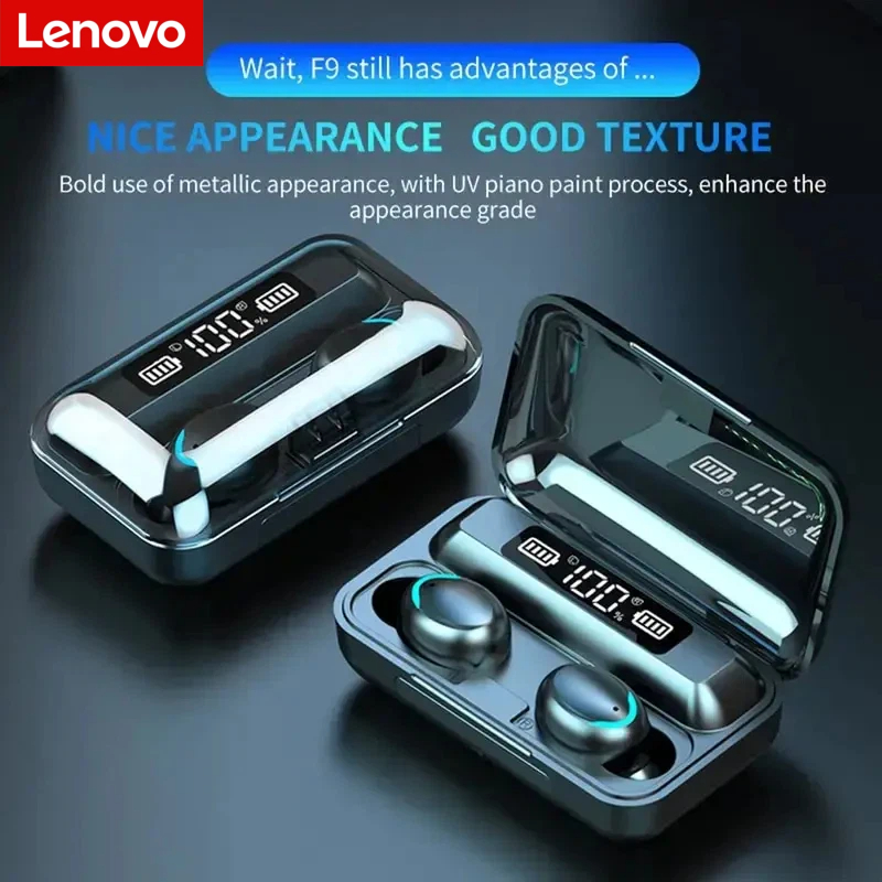Lenovo F9 Bluetooth Wireless H - Wireless Earbuds Case ulasan dan harga