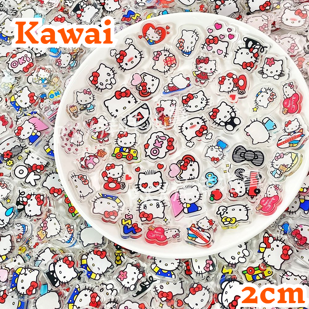 100PCS OF 2cm Mini HelloKitty  - Phone Accessories Diy ulasan dan harga