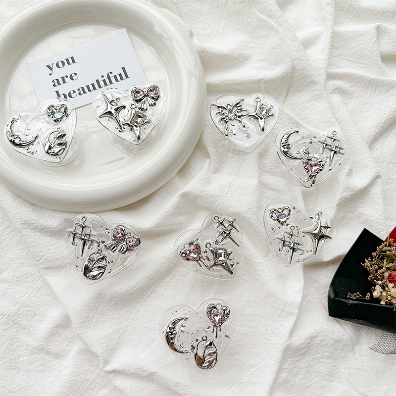 Clear Heart Phone Grip Holder  - Phone Accessories For Girls ulasan dan harga