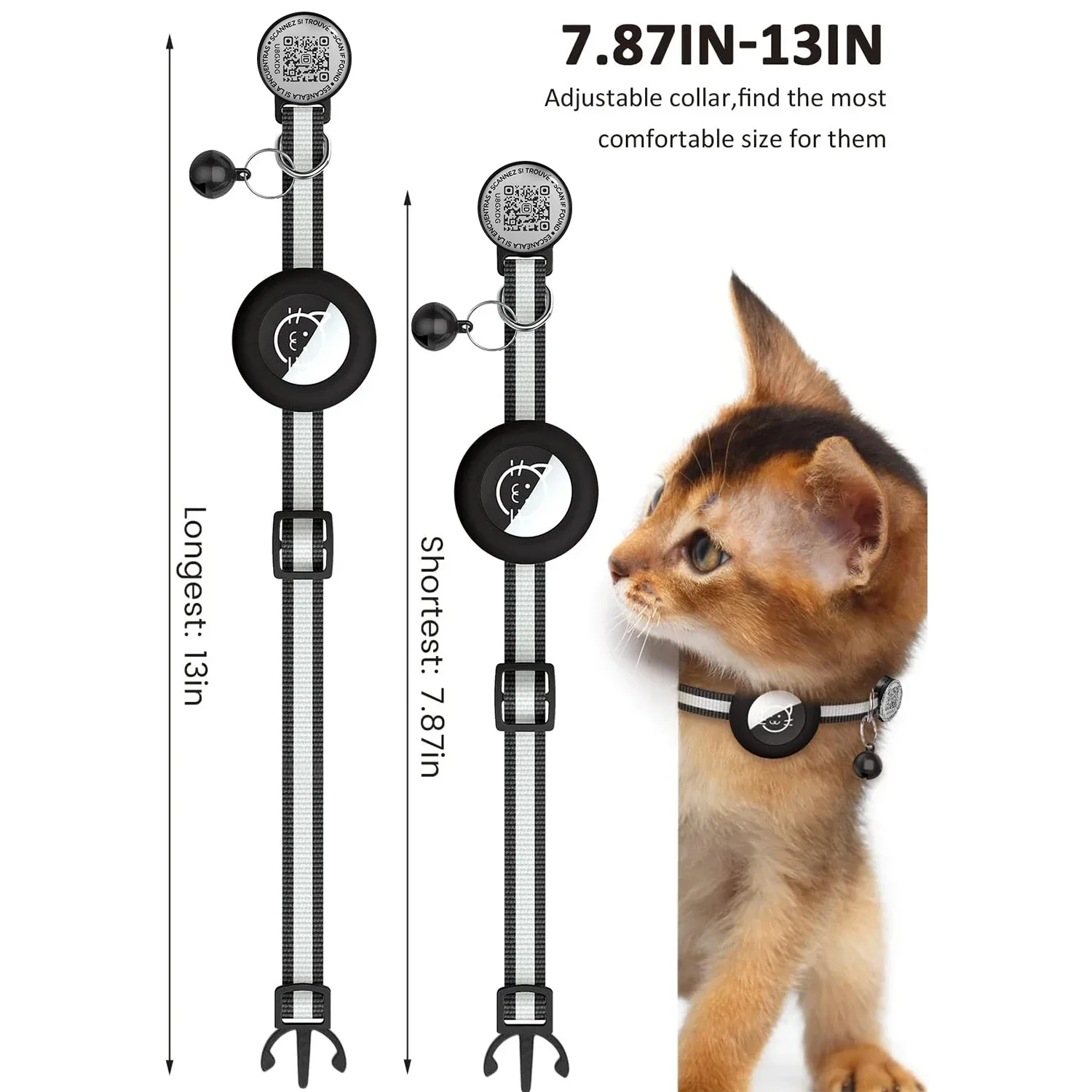 GPS Tracker Cat Collar with QR - Airtag Holder Case ulasan dan harga