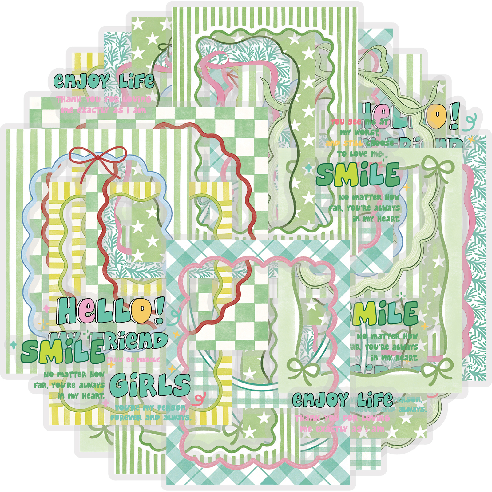 Etori Life Fresh Green Border  - Phone Accessories Poster ulasan dan harga