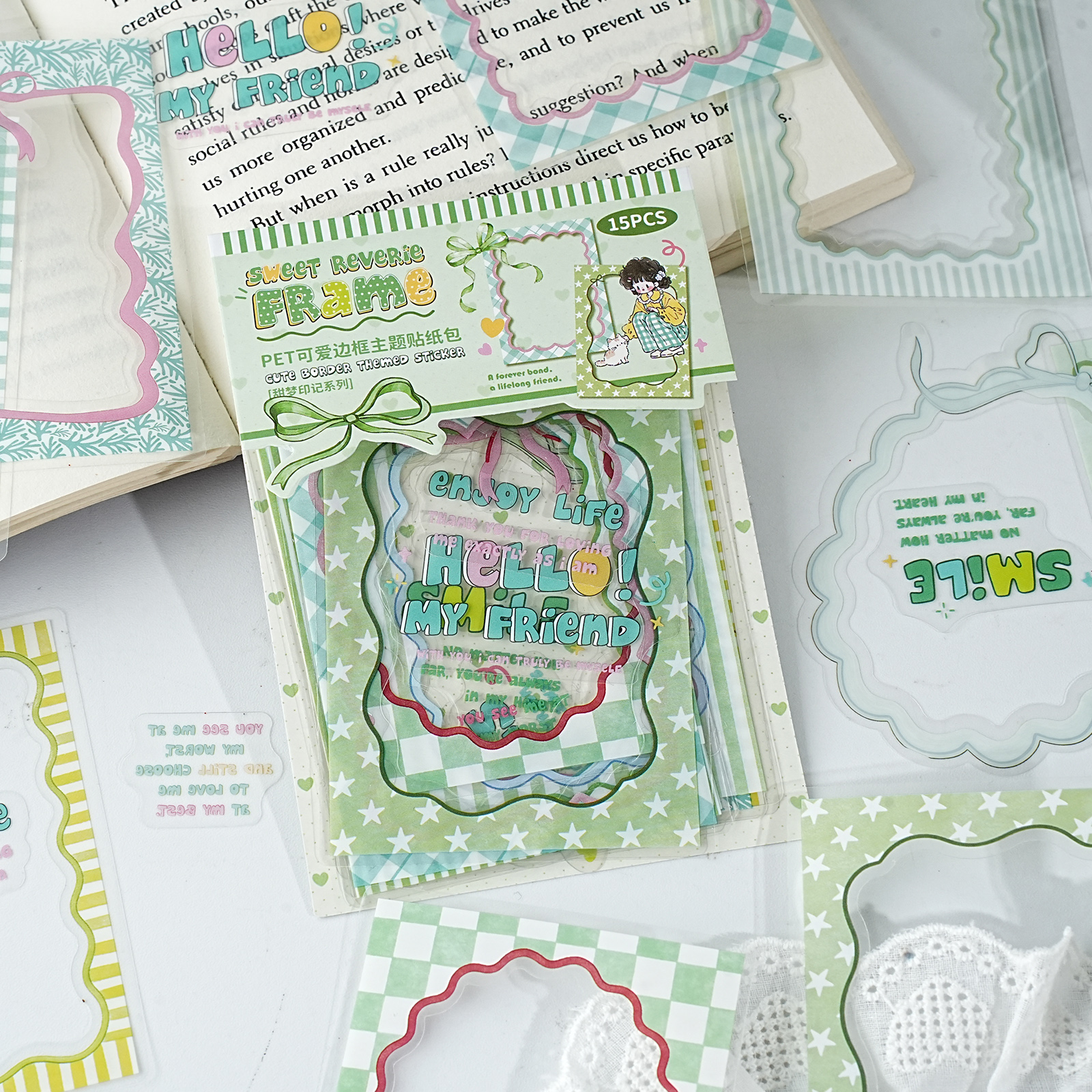 Etori Life Fresh Green Border  - Phone Accessories Poster ulasan dan harga
