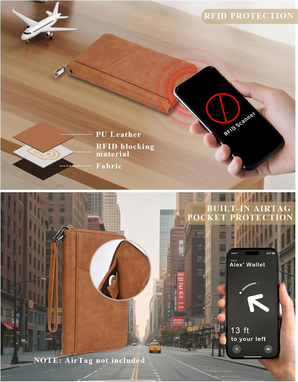 RFID Travel Document Organizer - Airtag Holder Case ulasan dan harga