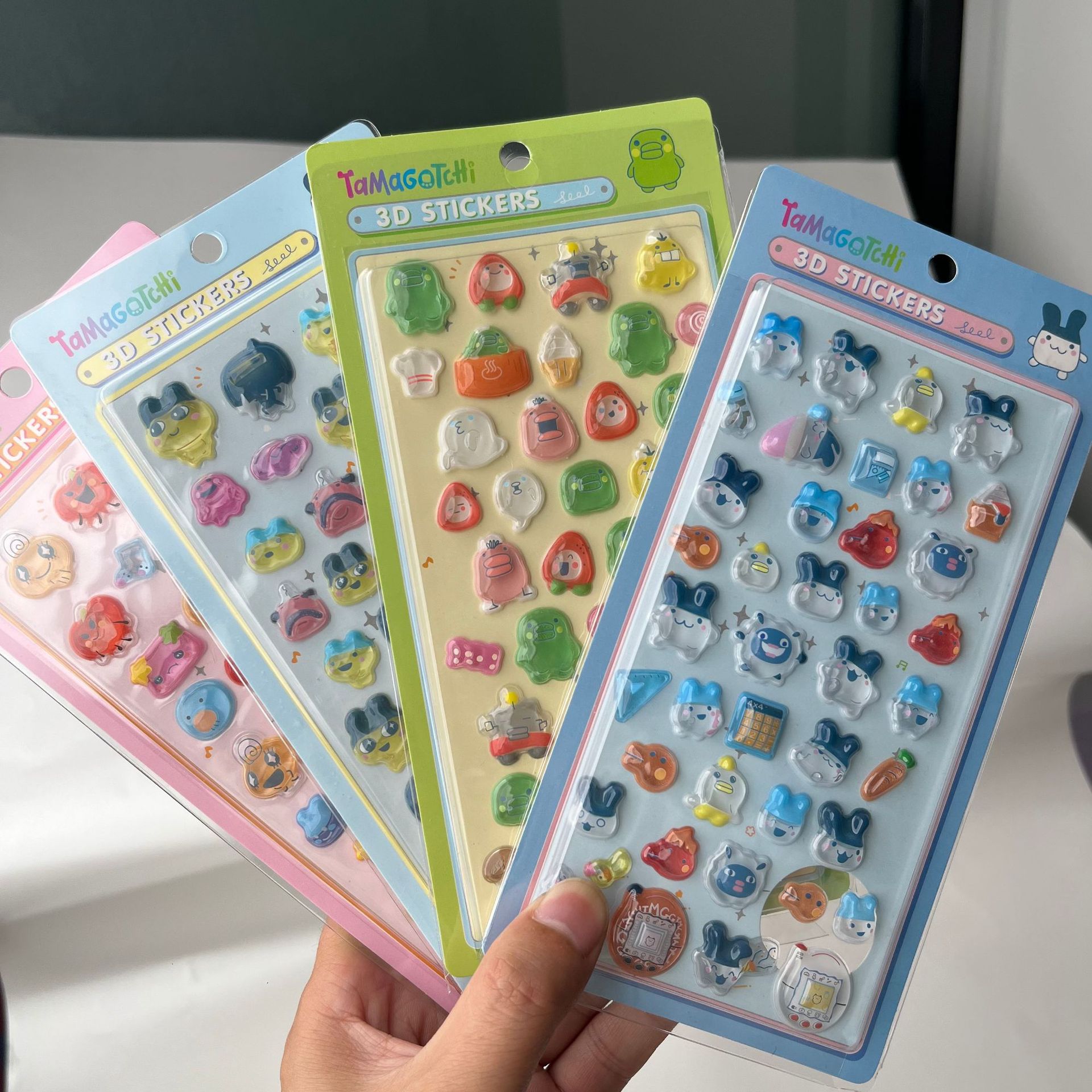 Cute Tamagotchi 3D Puffy Stick - Phone Accessories And Electronics ulasan dan harga