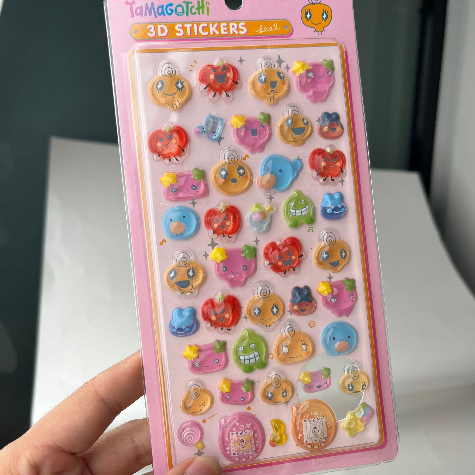 Cute Tamagotchi 3D Puffy Stick - Phone Accessories And Electronics ulasan dan harga