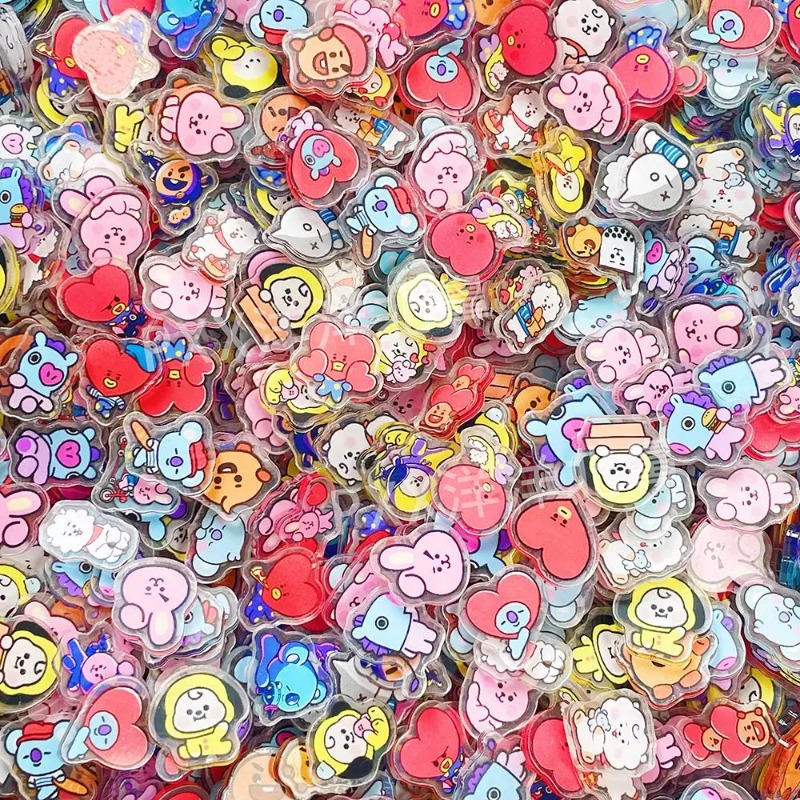 60PCS 2CM Kawaii BT21 Acrylic  - Phone Accessories Diy ulasan dan harga