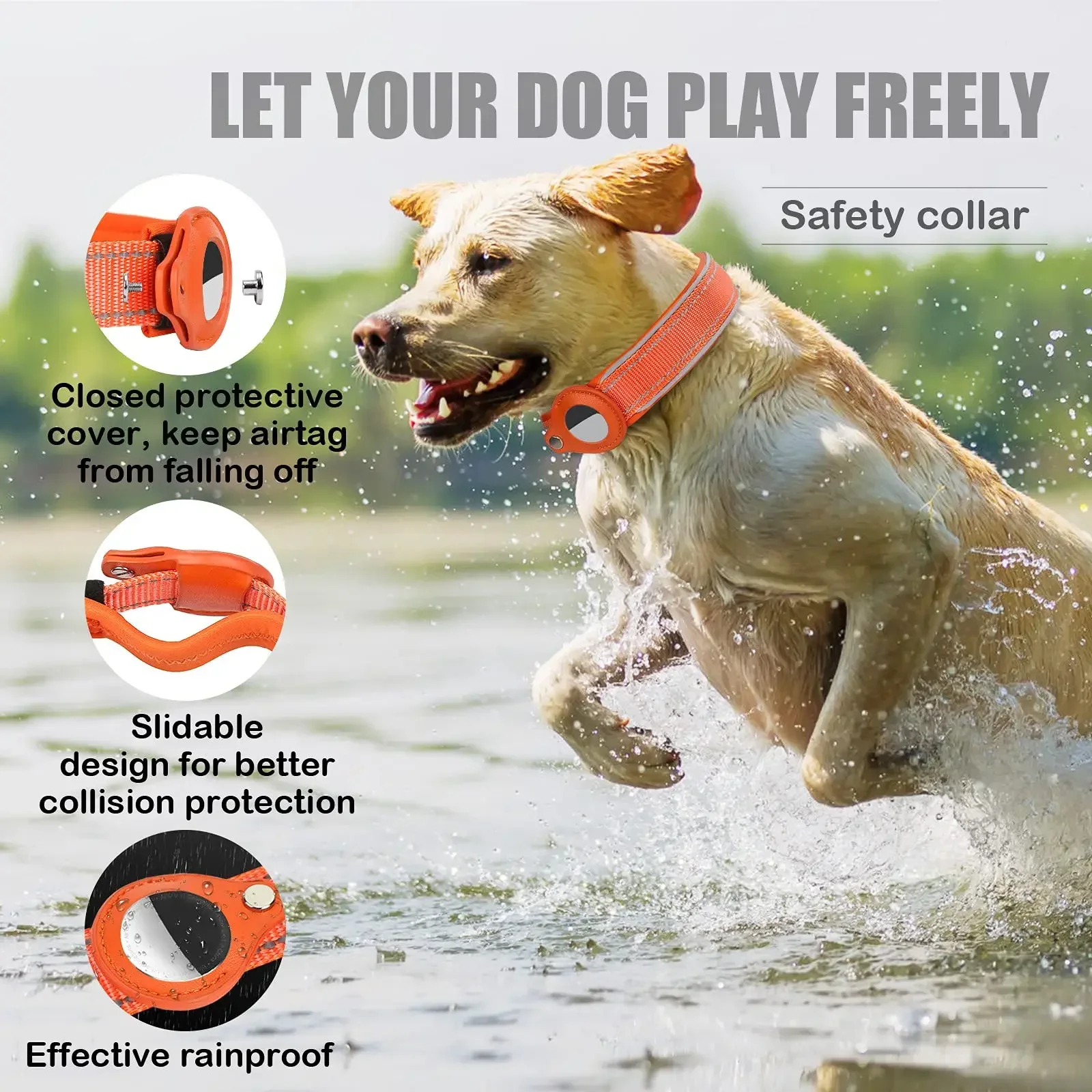 Waterproof Anti-Lost Dog Colla - Airtag Holder Case ulasan dan harga