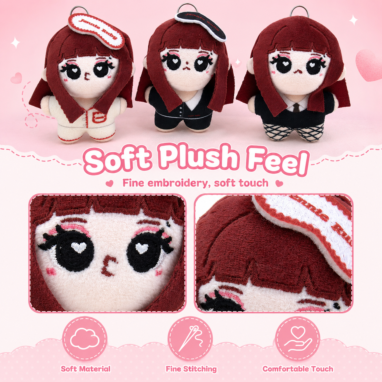 Cute Jennie Ruby Plush Keychai - Phone Accessories Charms ulasan dan harga