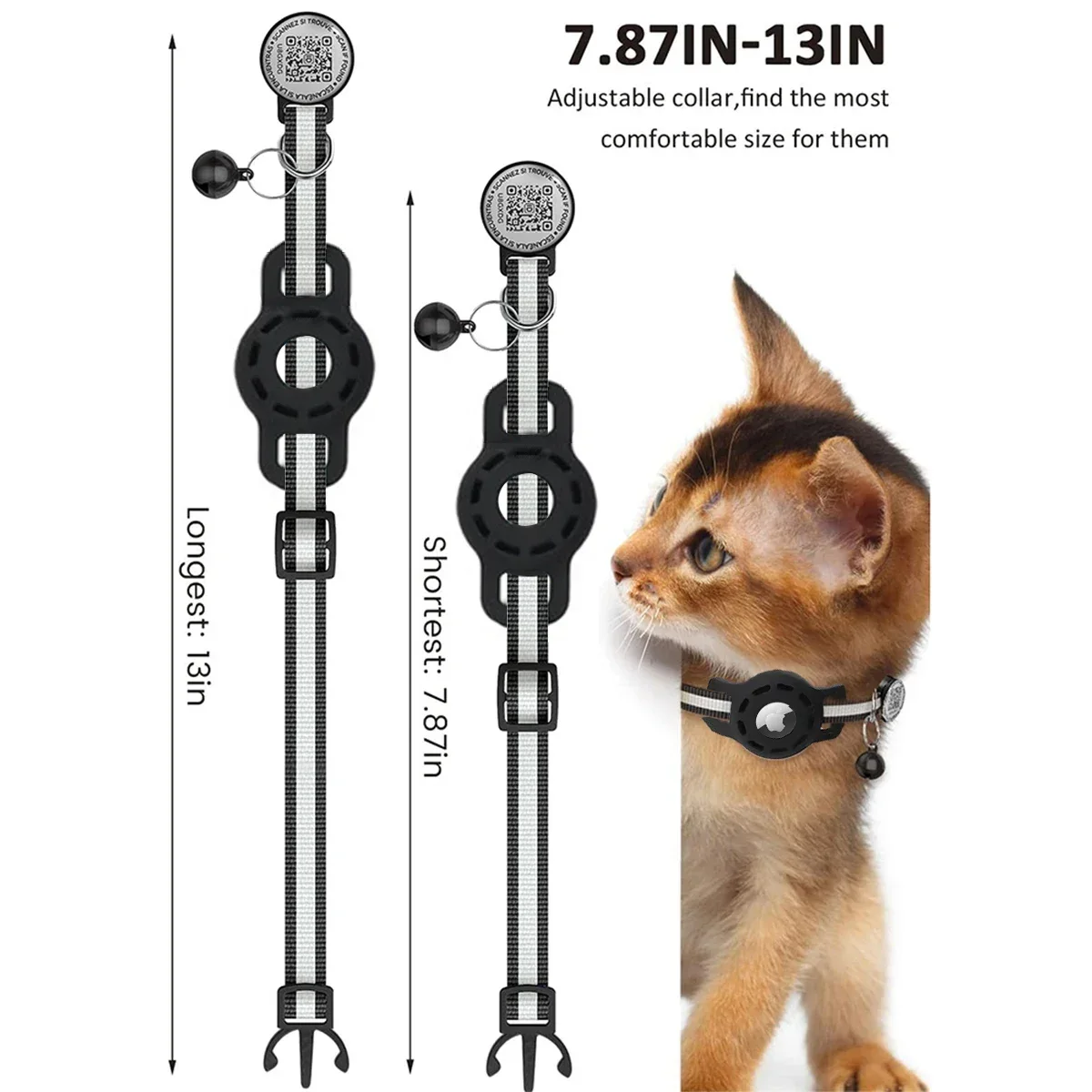 GPS Air Tag Cat Collar with QR - Airtag Holder Case ulasan dan harga