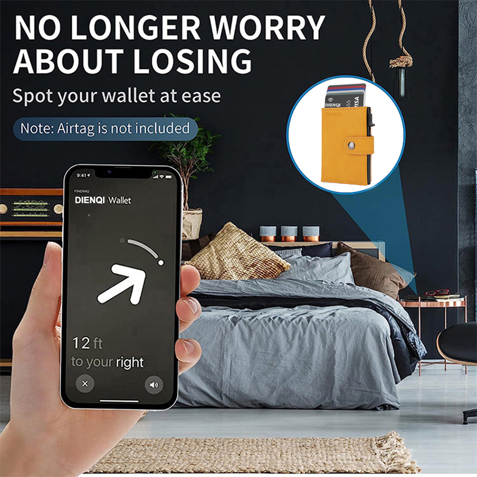 Airtag Wallet Rfid Credit Card - Airtag Holder Case ulasan dan harga